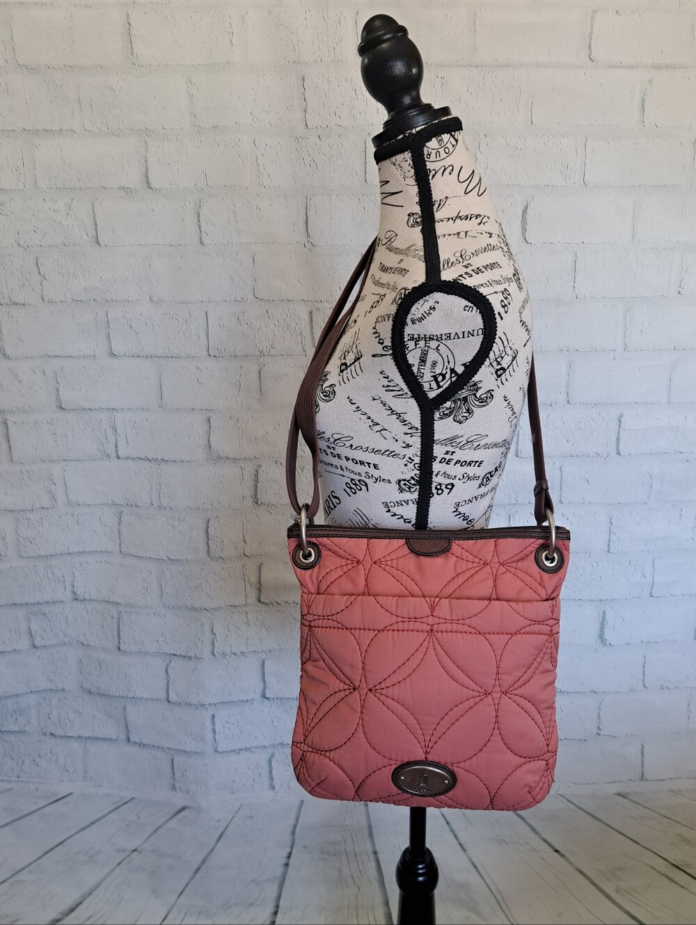 Midsz Fossil Leather-Trim Bag